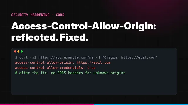 Terminal showing an API reflecting Origin evil.com in the Access-Control-Allow-Origin response header
