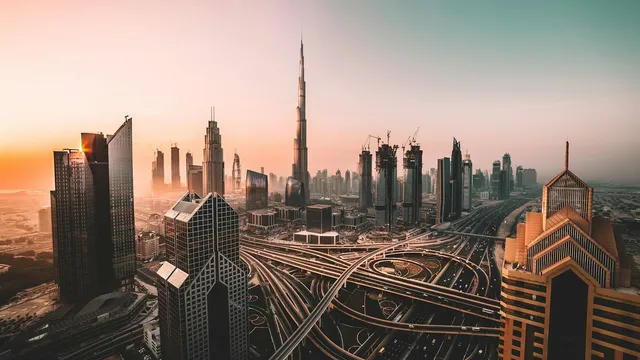 Downtown Dubai skyline at sunrise, representing businesses covered by the UAE's federal data protection law
