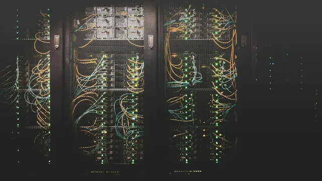 Server racks in a data centre, representing AWS load balancer infrastructure
